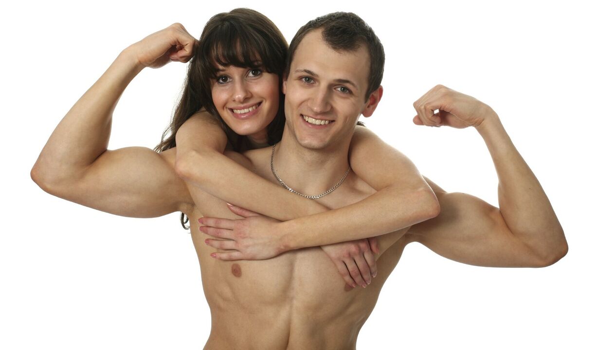 Frau mit einem Mann mit Penisvergrößerung